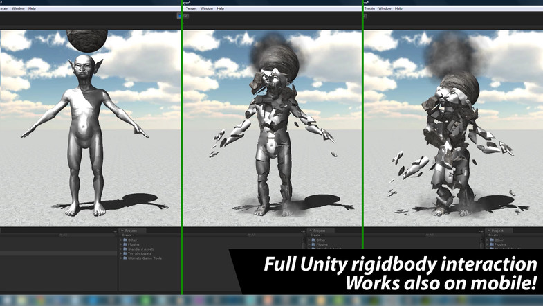 Unity3D编辑器压裂和破坏Fracturing & Destruction