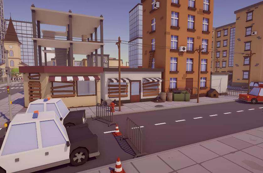 unity3d:低面多边形大都市 low poly megapolis