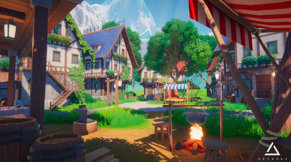 unity3d仿原神风格场景关卡模型太阳尾村庄资源下