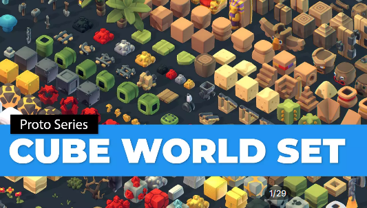 Unity3d立方体世界场景模型下载Cube World - Proto Se