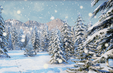 虚幻圣诞节冬季模型下载Winter Nature