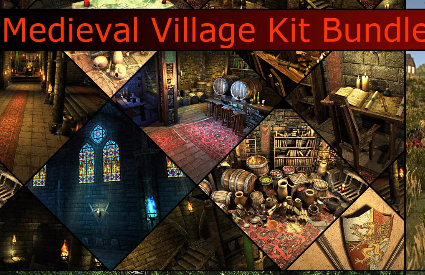 Unity3d中世纪场景模型下载Medieval Village Kit